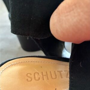 Schutz Black Heeled Women's Shoes